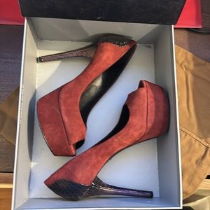 Brian Atwood Platform Peep Toe Heels size 6.5